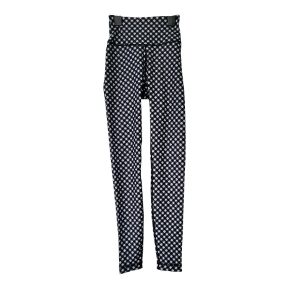 Girls Black And White Pink And White Double Layer XS New Diamond Print Leggings